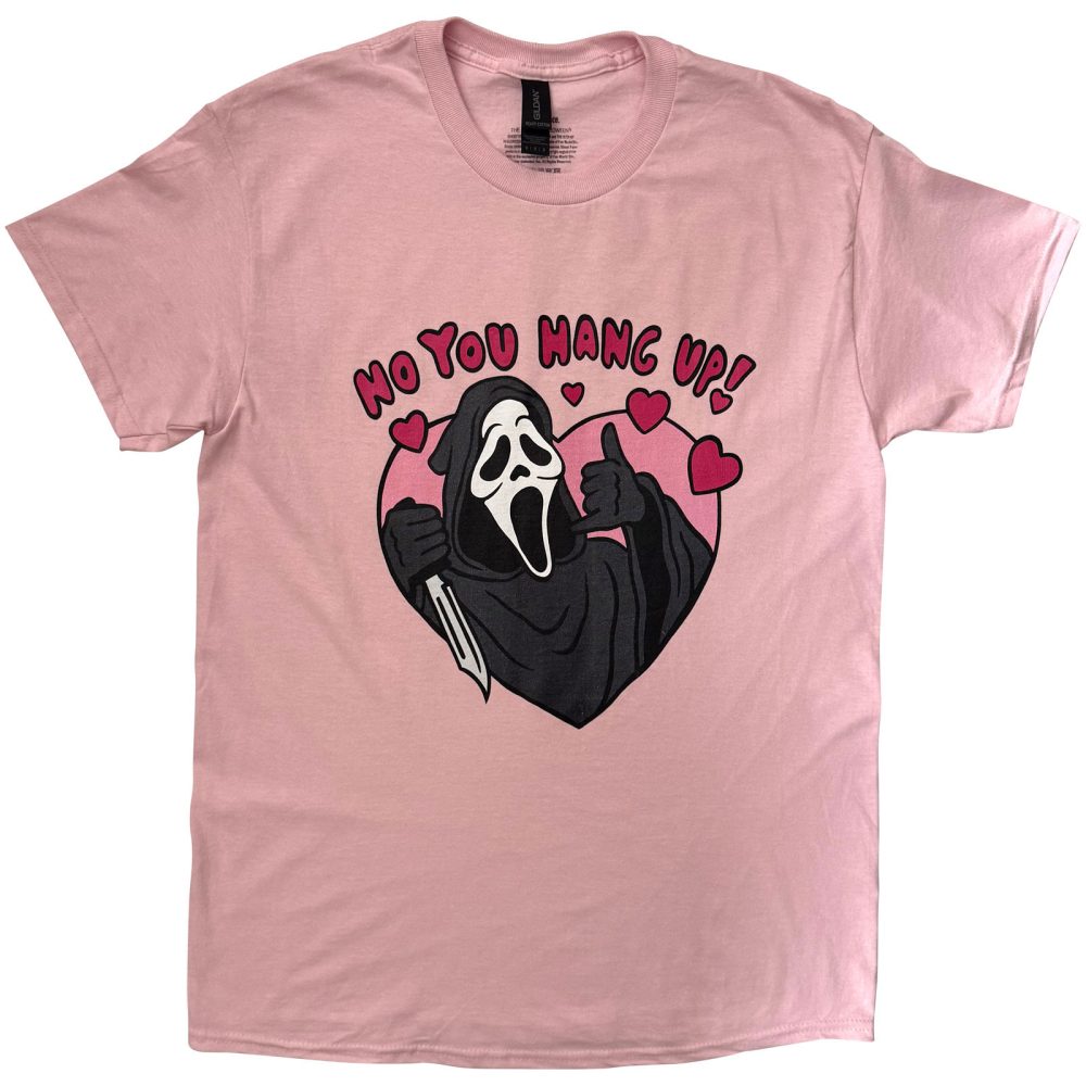 Scream Ghostface - No You Hang Up Heren Tshirt - Roze